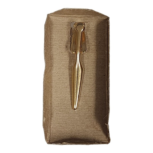 Vintage Engravable Tie Bar Swank Brushed Gold with Original Box - Picture 4 of 5